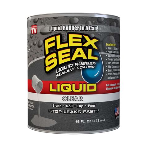 flex seal rubber sealant|Flex Seal Liquid, 16 oz, Clear, Liquid Rubber Coating Sealant ...